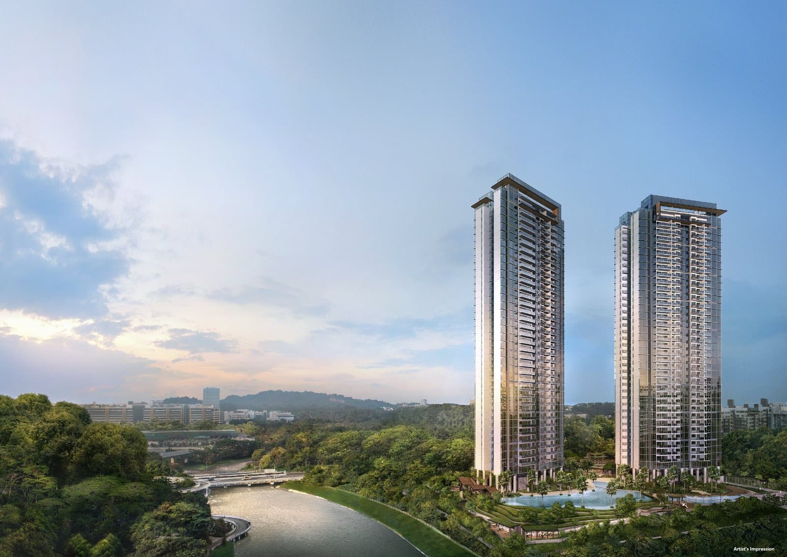 Twin condominium in Singapore